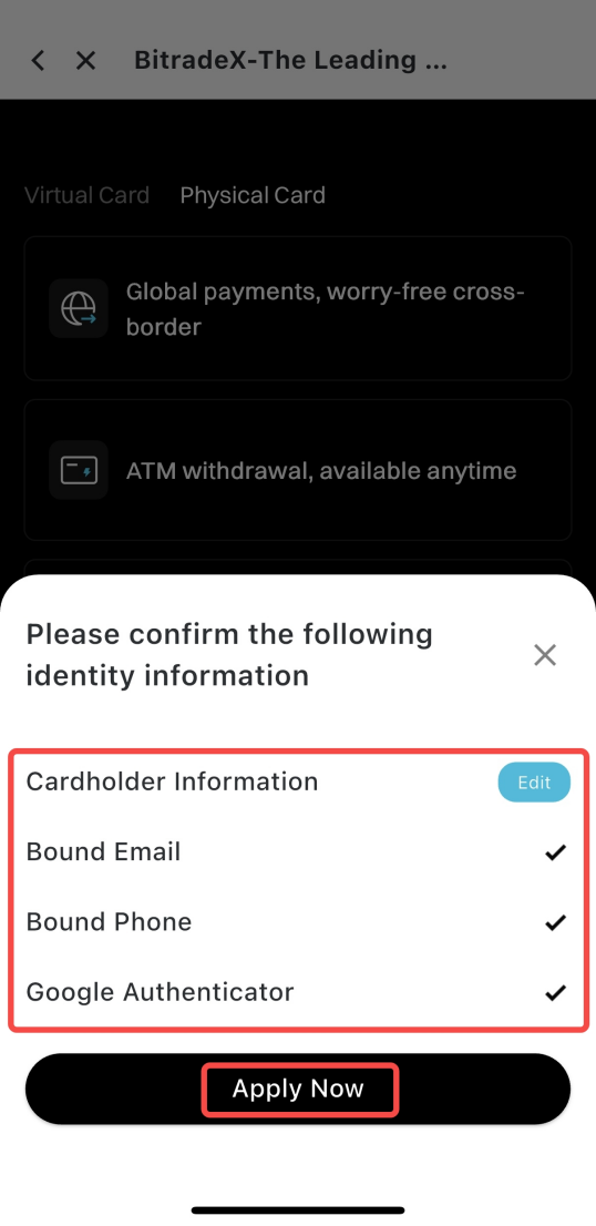 BitradeX BTX Card (Physical Card) Application and Activation Tutorial