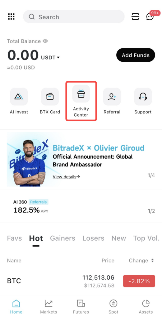 Bitradex New User Reward Collection and Usage Guide