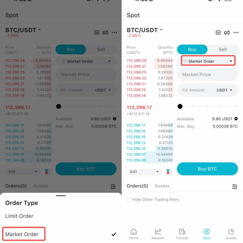 How to Spot Trade on BitradeX? (App Guide)