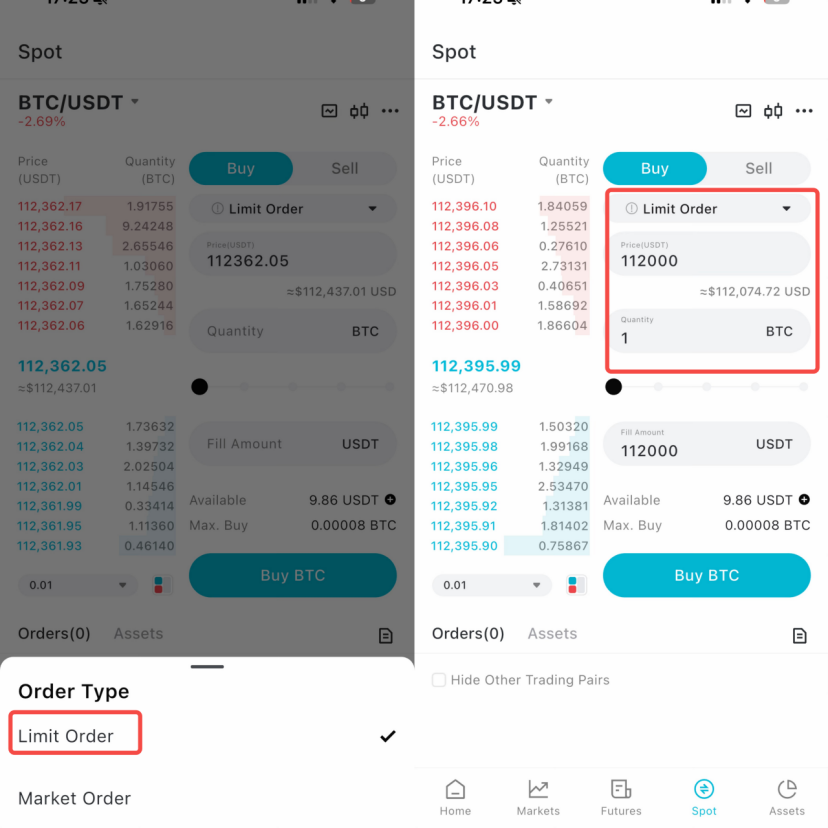 How to Spot Trade on BitradeX? (App Guide)