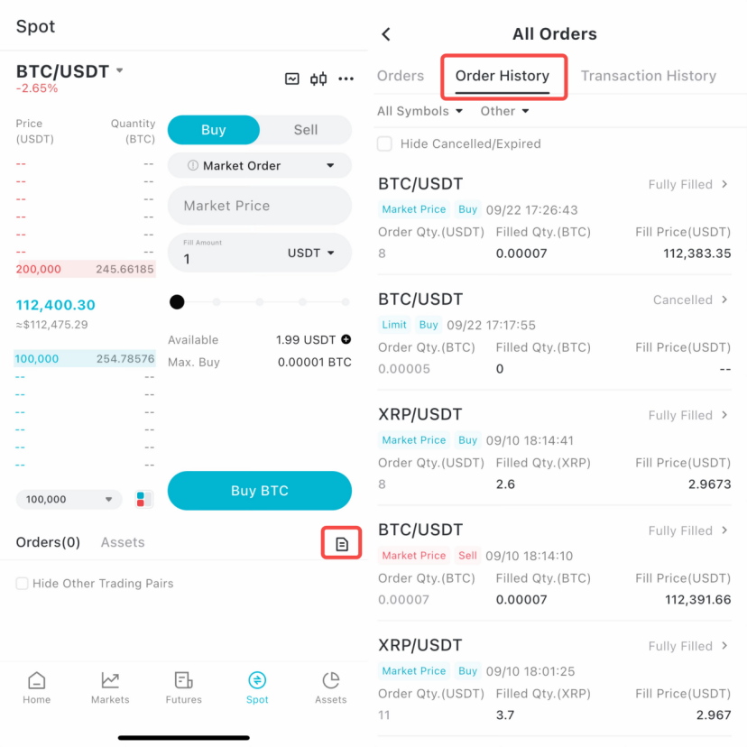 How to Spot Trade on BitradeX? (App Guide)